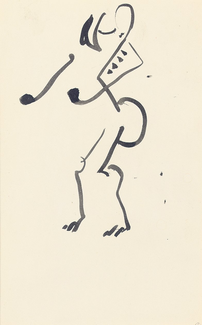 Estudio para "Bailarina de Piedra Roja", 1914 de Henri Gaudier Brzeska