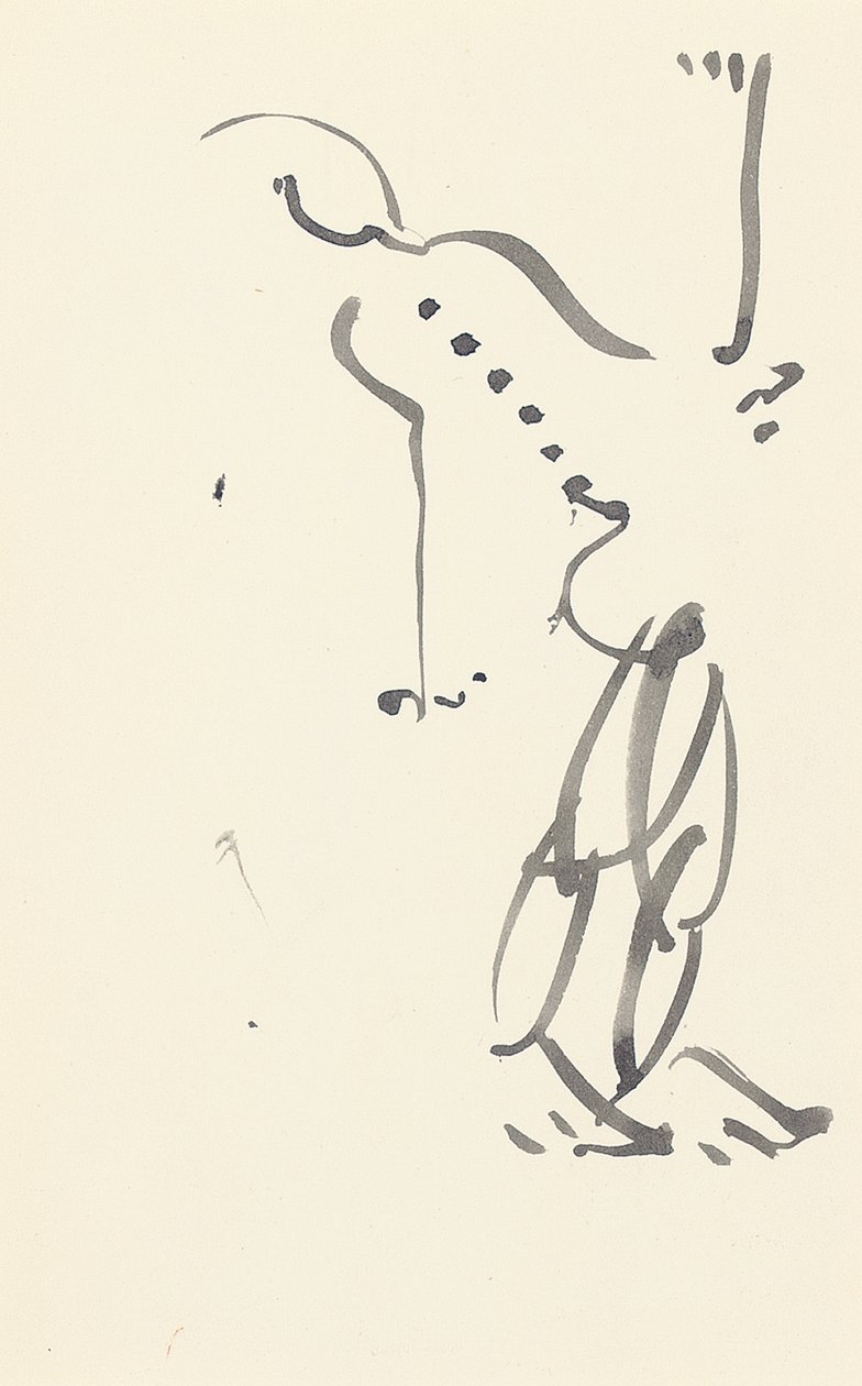 Estudio para "Bailarina de piedra roja" de Henri Gaudier Brzeska
