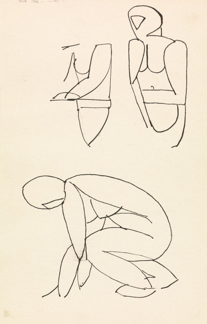 Estudios de tres cifras de Henri Gaudier Brzeska