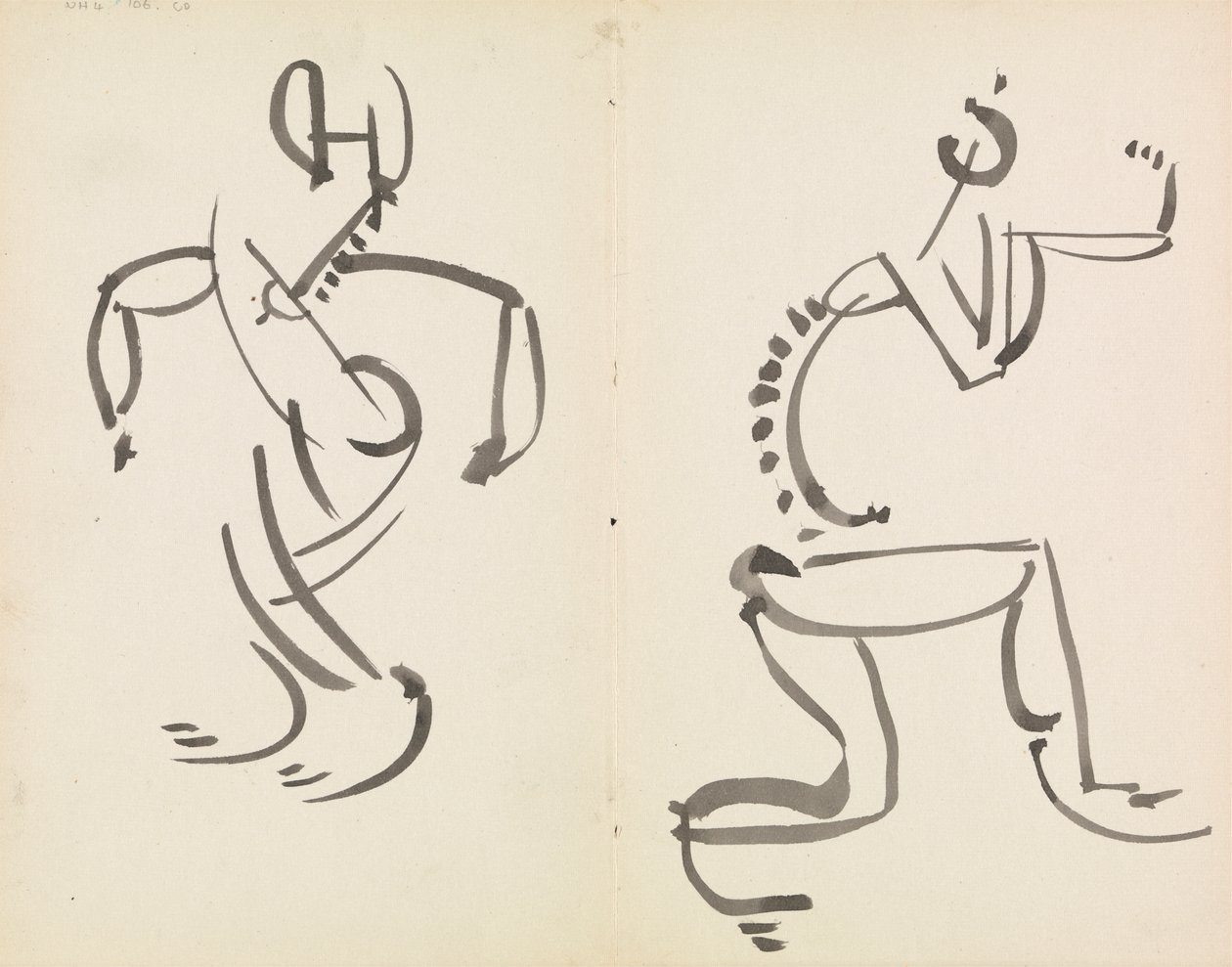Estudios de dos cifras de Henri Gaudier Brzeska