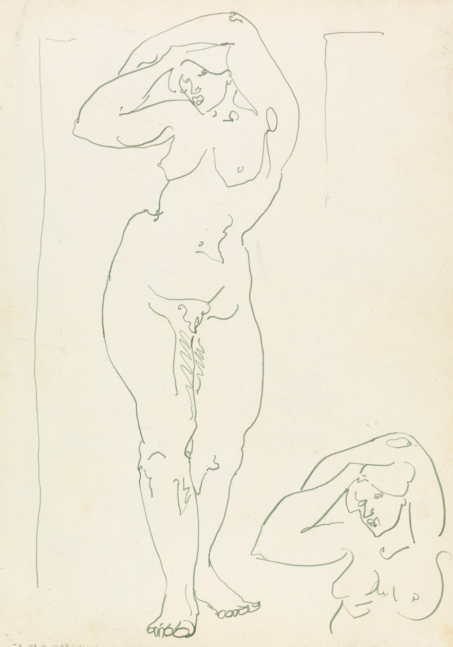 Dos estudios de una figura femenina de Henri Gaudier Brzeska