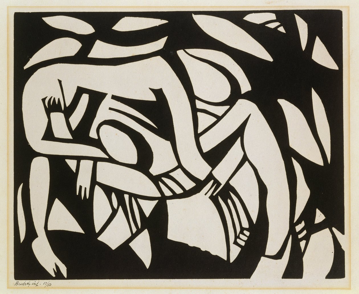 Luchadores, c.1914 de Henri Gaudier Brzeska