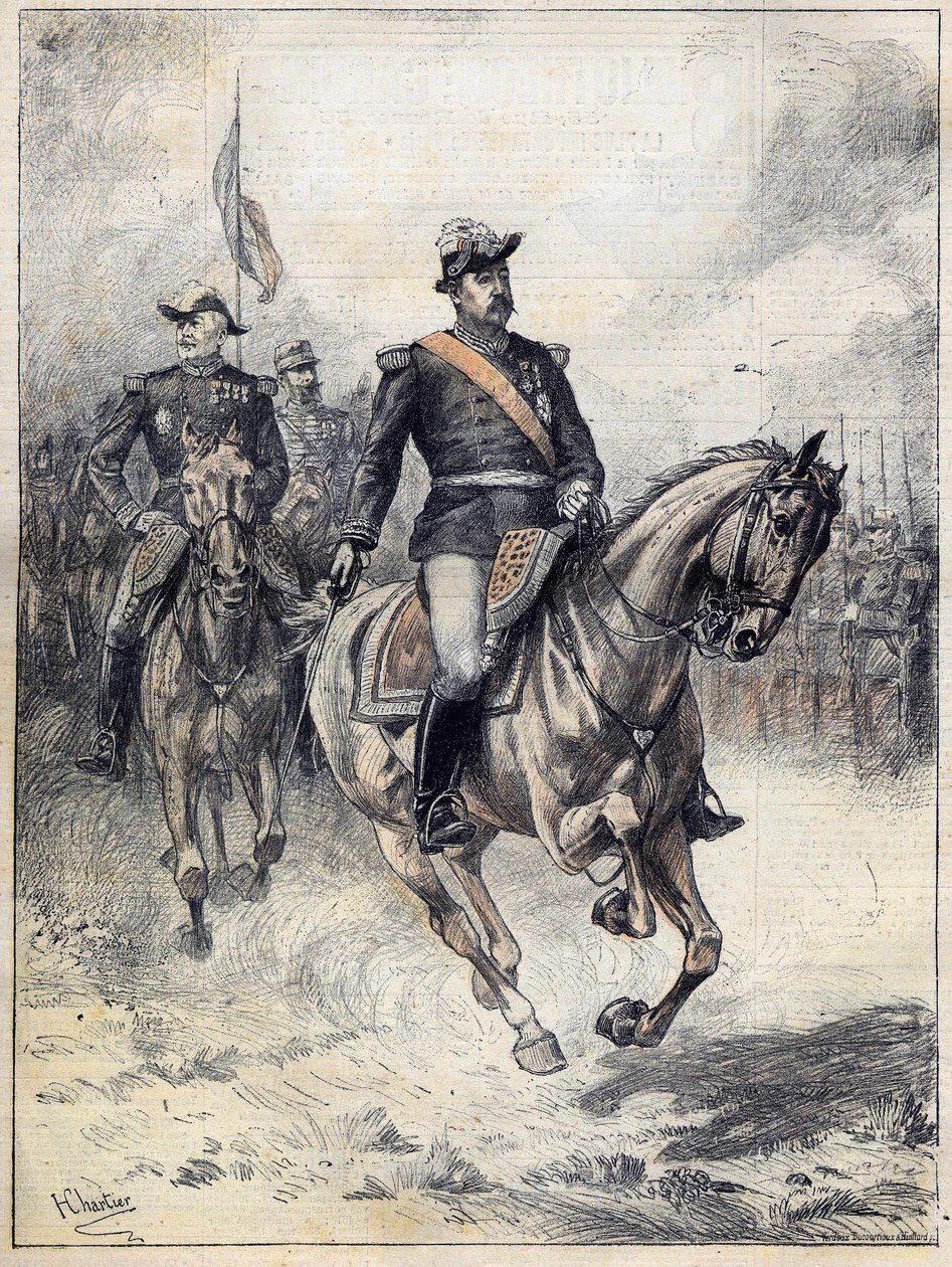 General Felix Gustave (Felix-Gustave) Saussier (1828-1905) en 1892 después de la acuarela de Chartier de Henri Georges Jacques (after) Chartier