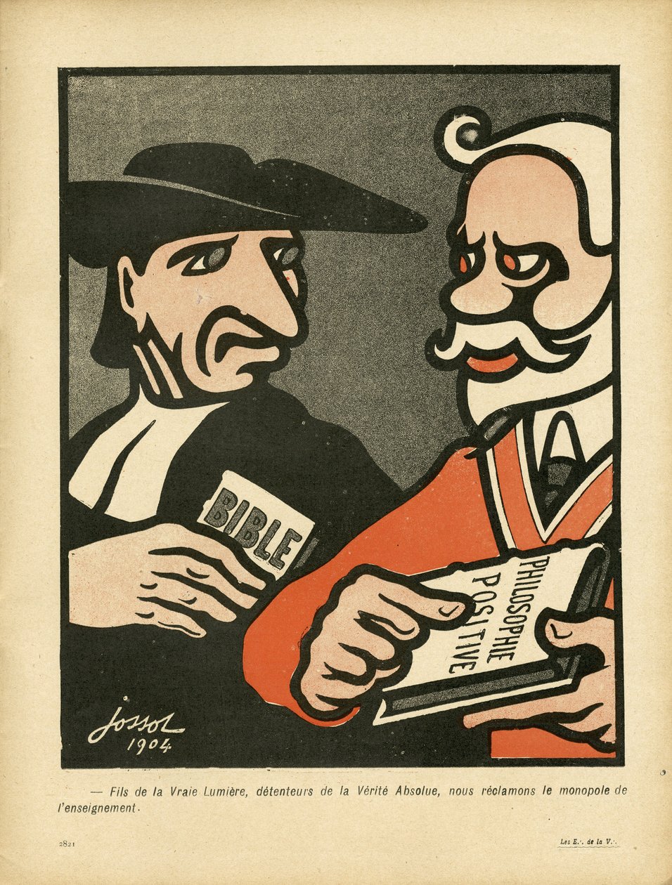 El plato de mantequilla, número 169, satírico en color de Henri Gustave Jossot