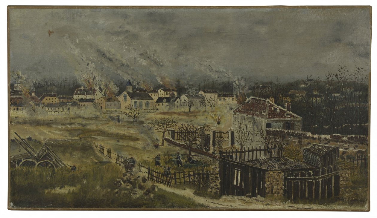 Batalla de Champigny - Episodio de la guerra de 1870, hacia 1882 (óleo sobre lienzo) de Henri J.F. (1844 1910) Rousseau