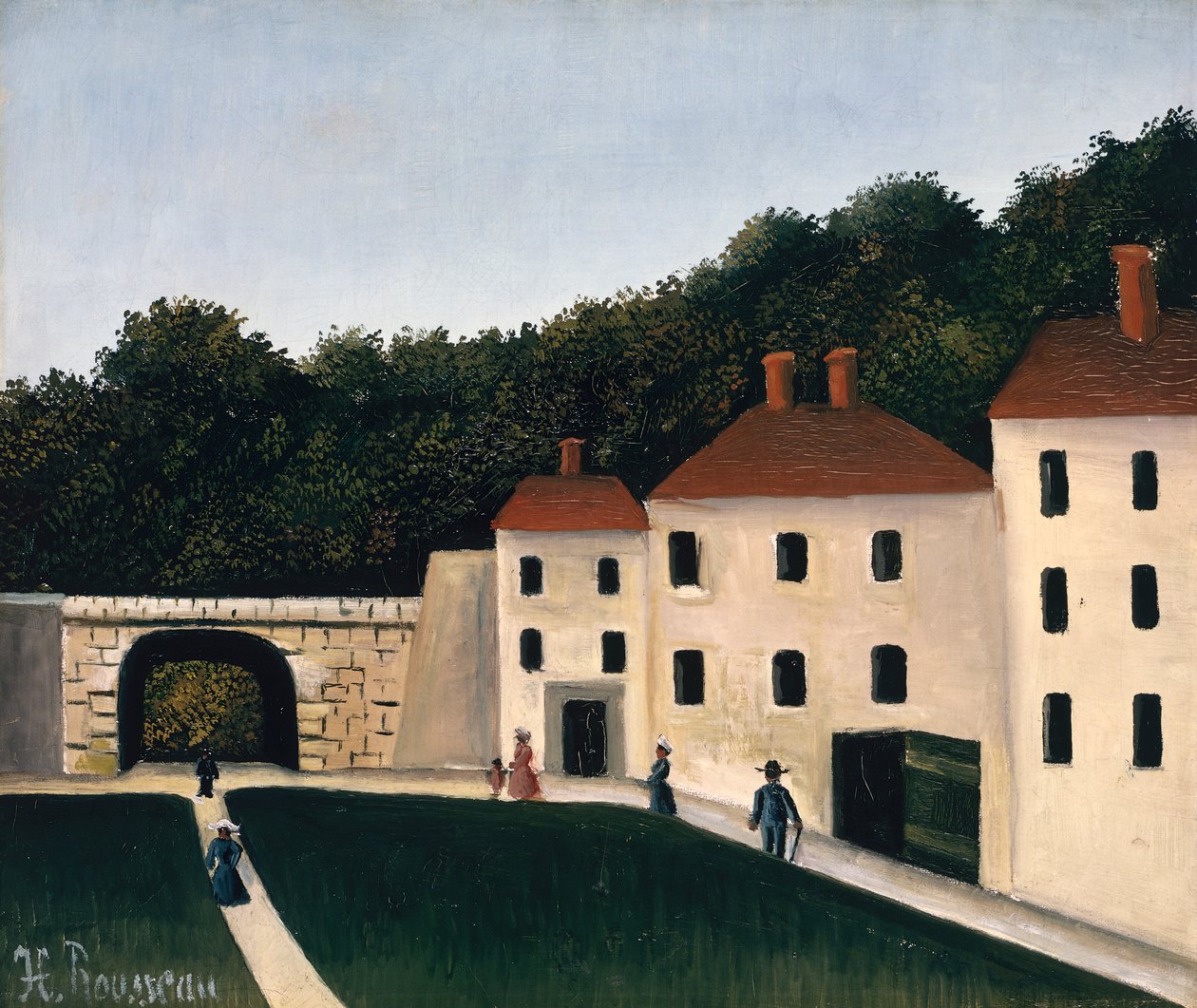 Paseantes en un parque de Henri J.F. Rousseau
