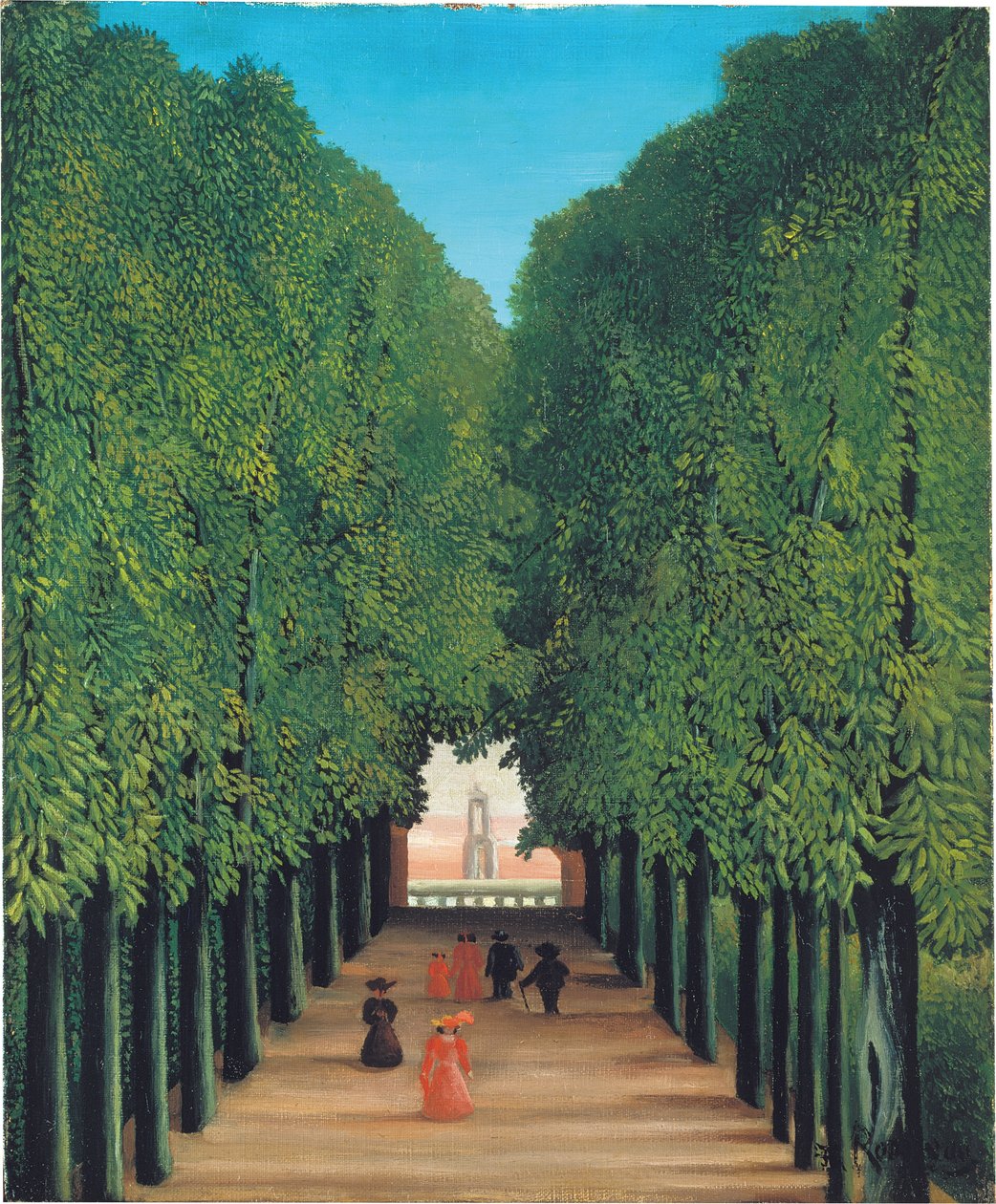 La avenida del parque de Saint Cloud, c.1908 (óleo sobre lienzo) de Henri Rousseau