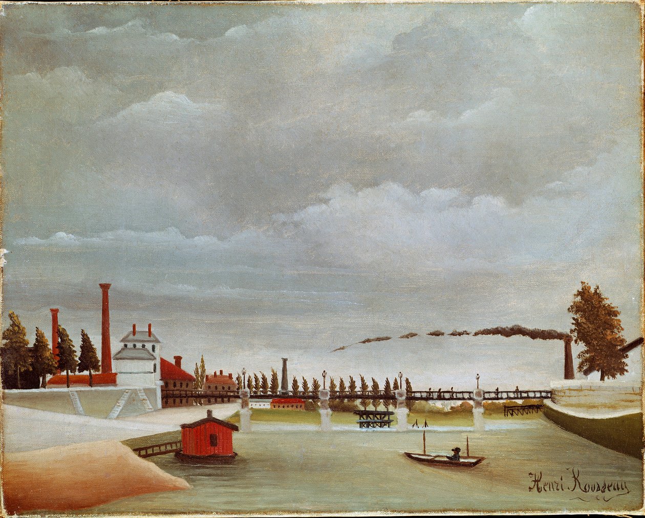Las orillas del Sena de Henri J.F. Rousseau