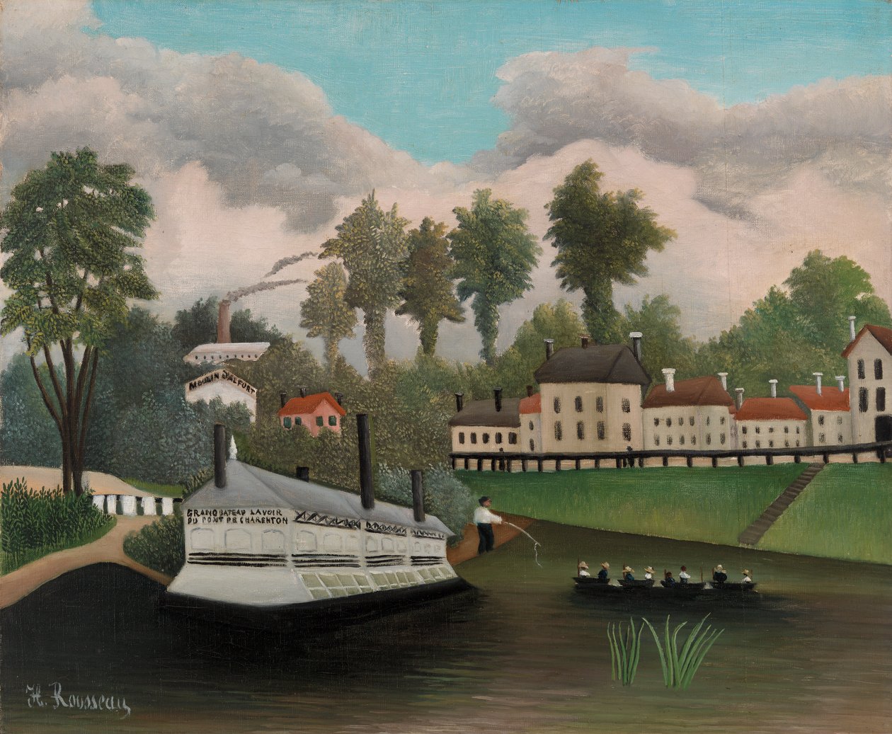 Gran Bateau Lavoir del Puente de Charenton, 1895 de Henri J.F. 1844 1910 Rousseau