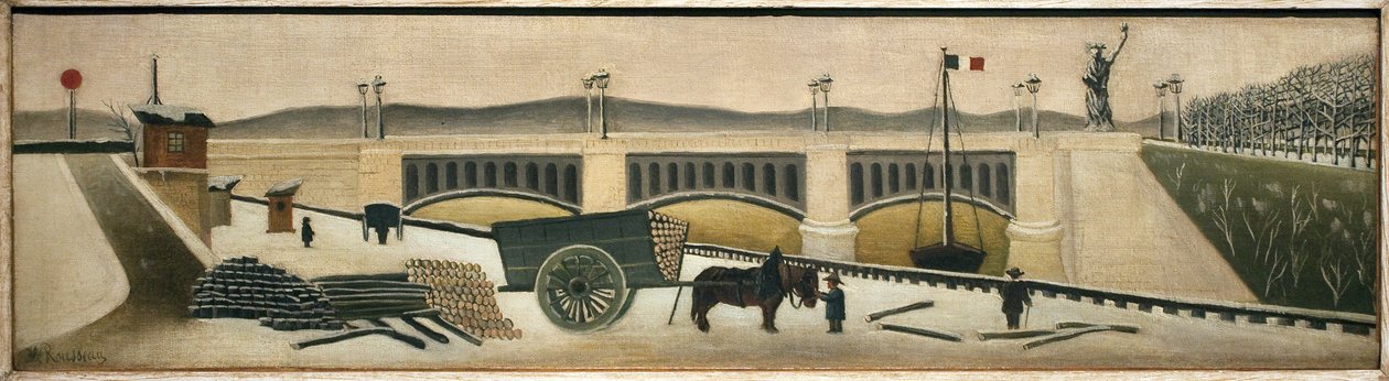 Puente de Grenelle. Pintura de Henri Rousseau de Henri J.F. Rousseau