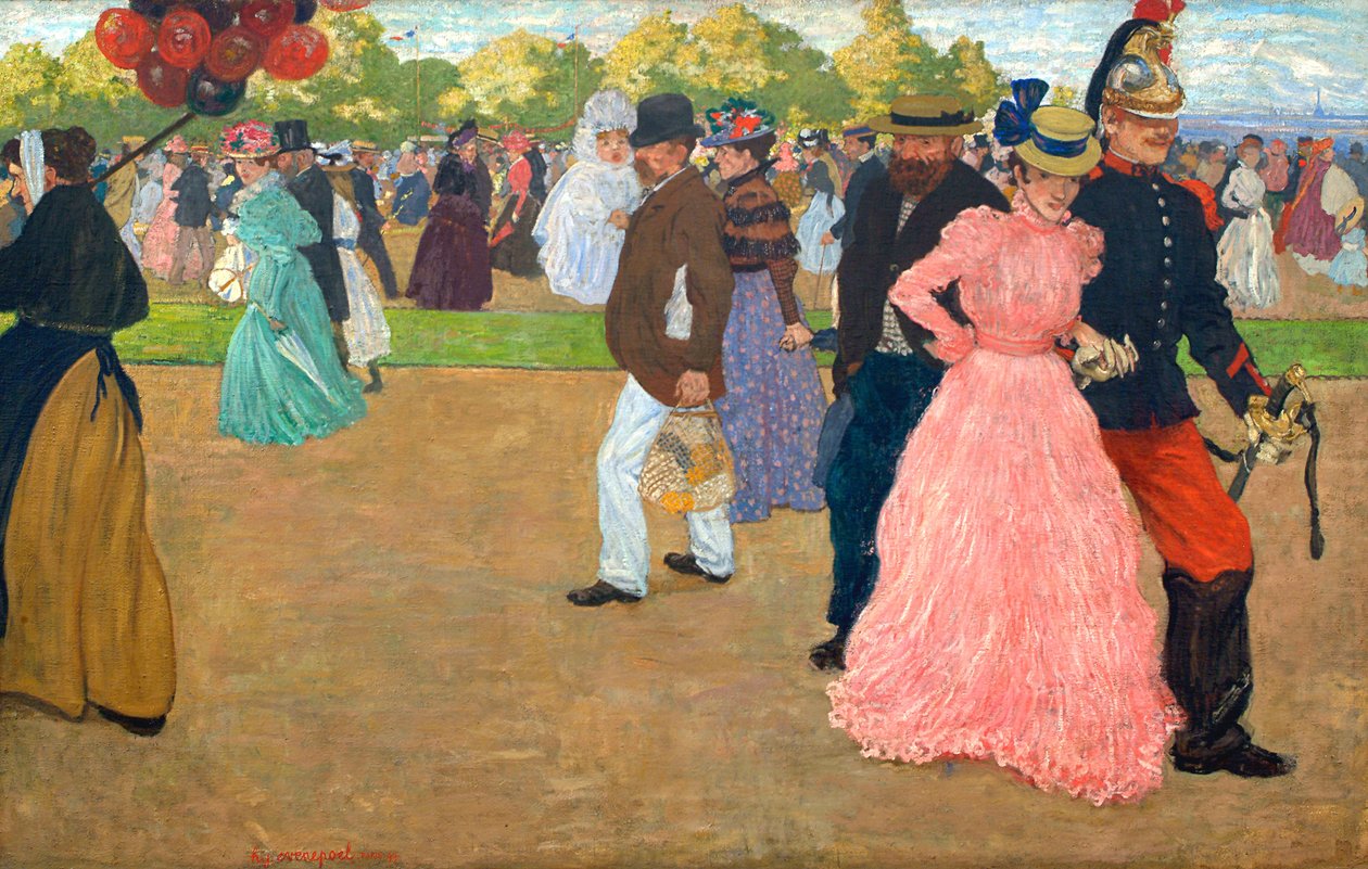 Paseo dominical en el Bois de Boulogne de Henri Jacques Edouard Evenepoel