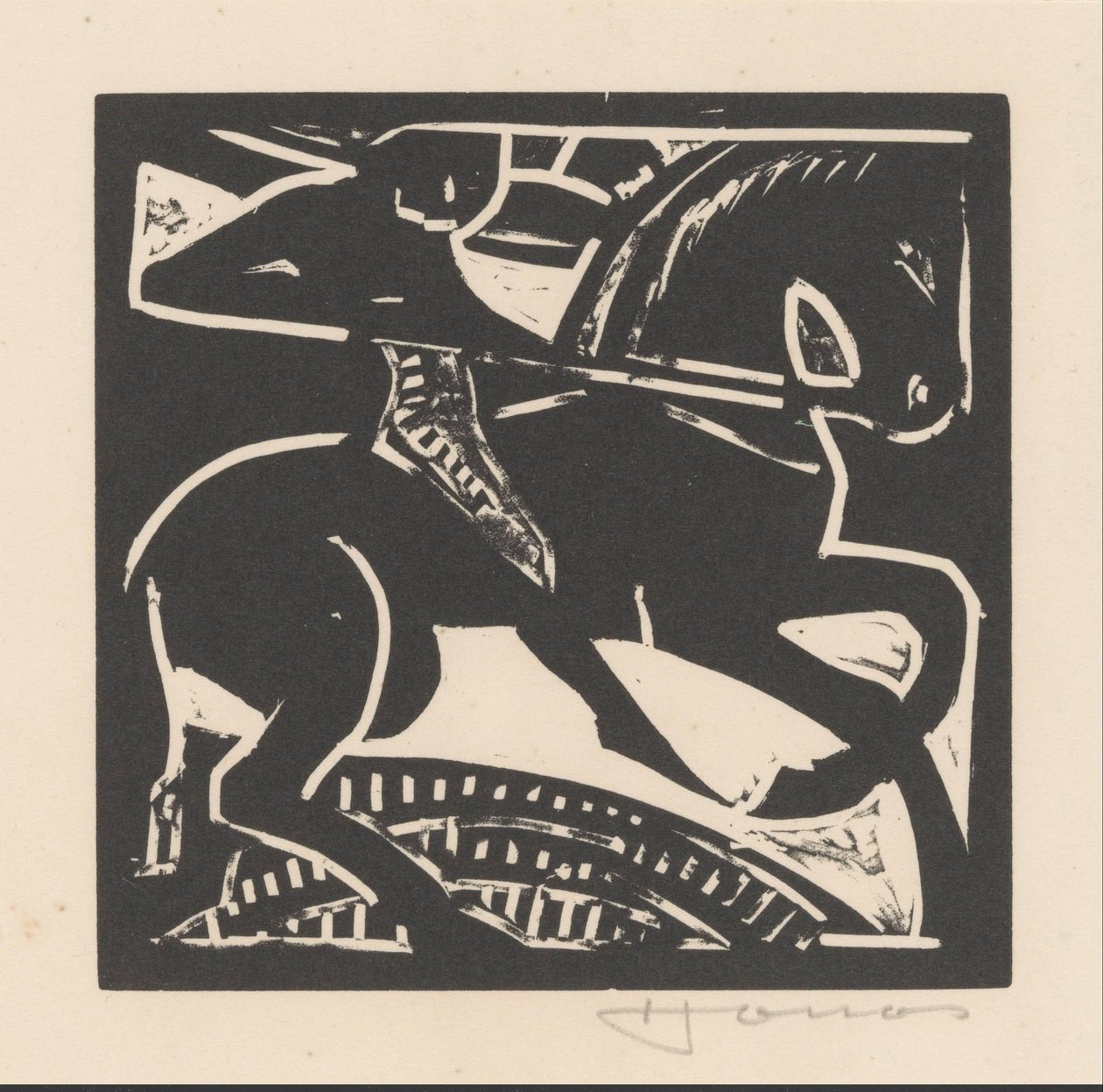 Jinete a caballo de Henri Jonas (signed by artist)