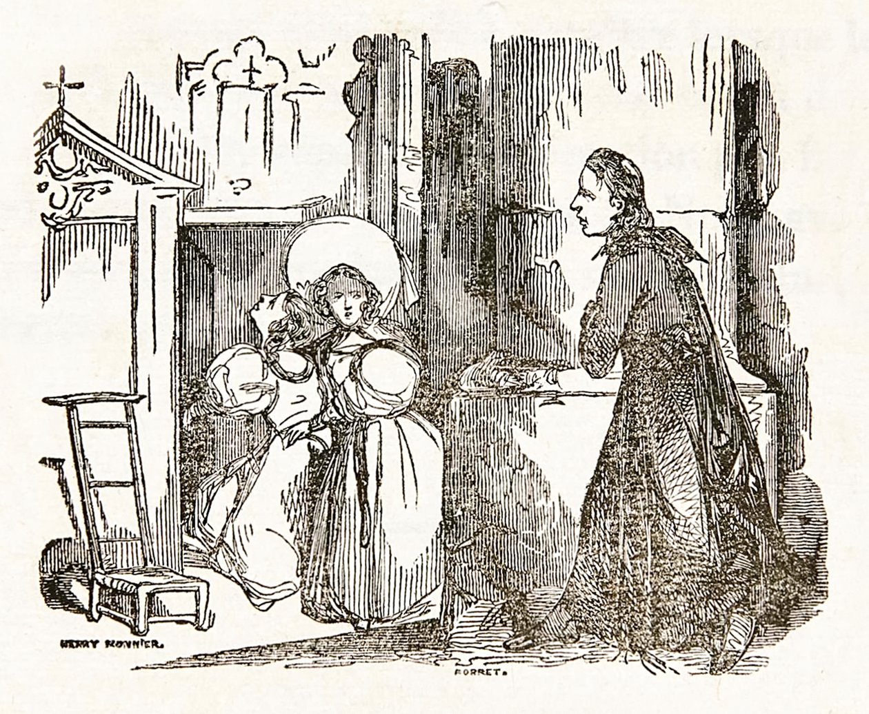 Le Rouge et le Noir [El rojo y el negro] de Stendhal (Marie-Henri Beyle) (1783-1842) página de título del Libro 1 de Henri Joseph Dubouchet