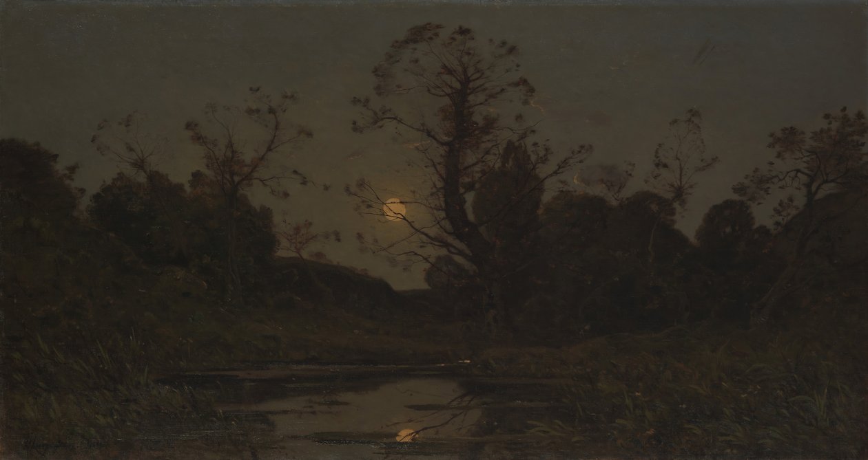 Salida de la luna, 1885 de Henri Joseph Harpignies