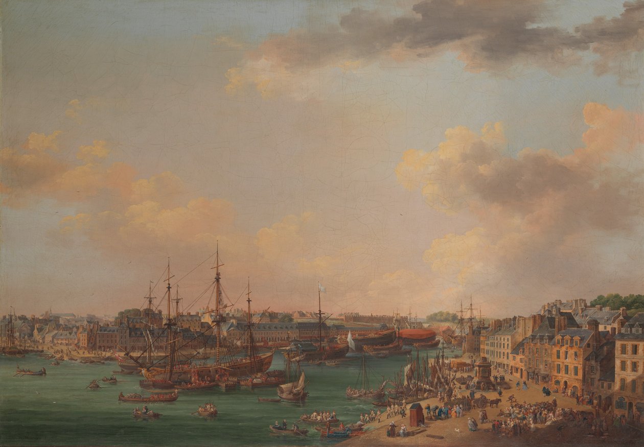 El puerto exterior de Brest, 1773 de Henri Joseph Van Blarenberghe