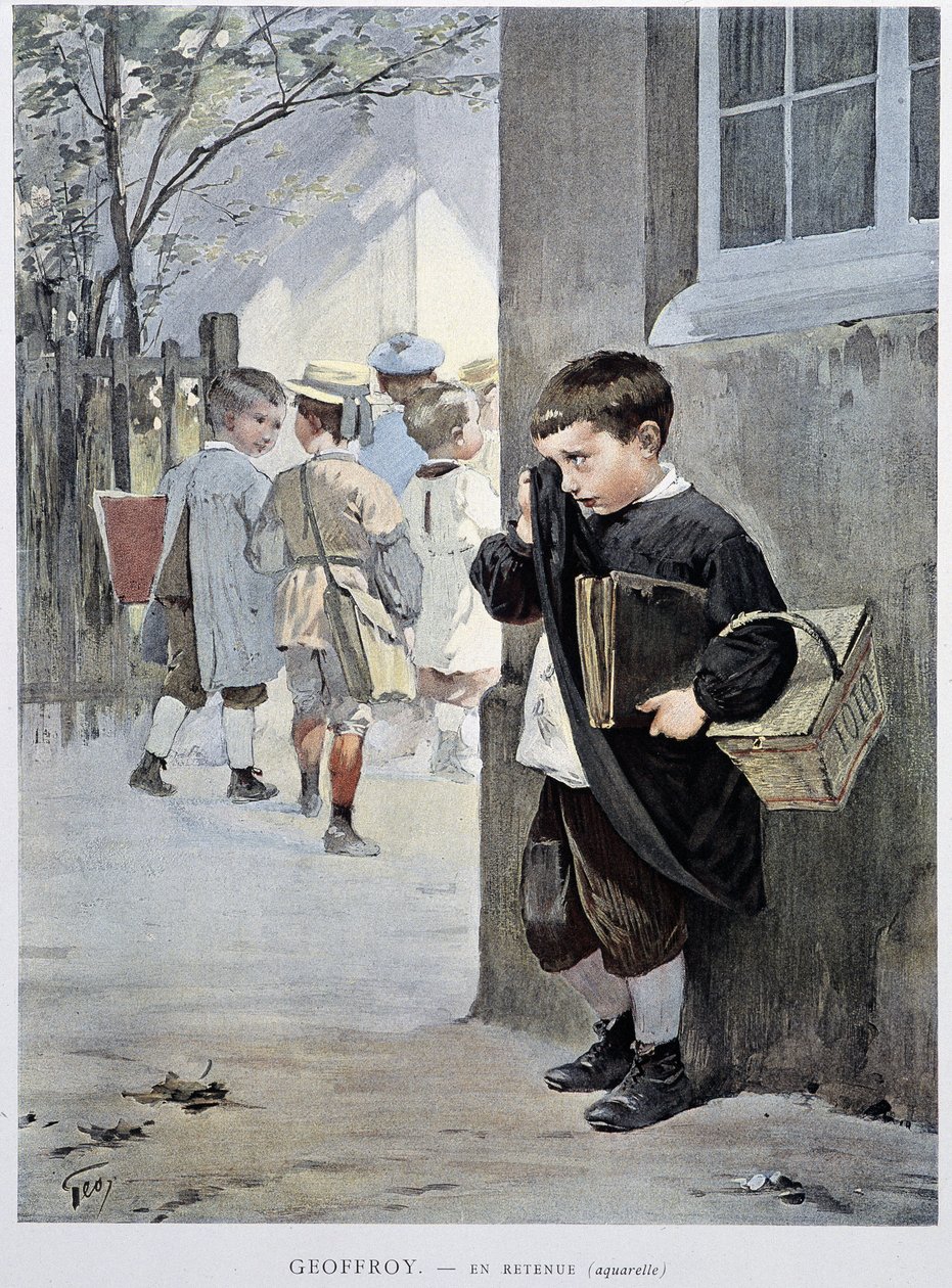 En restricción - acuarela por Geoffroy en "Le Figaro Illustré", mayo 1901 de Henri Jules Jean Geoffroy