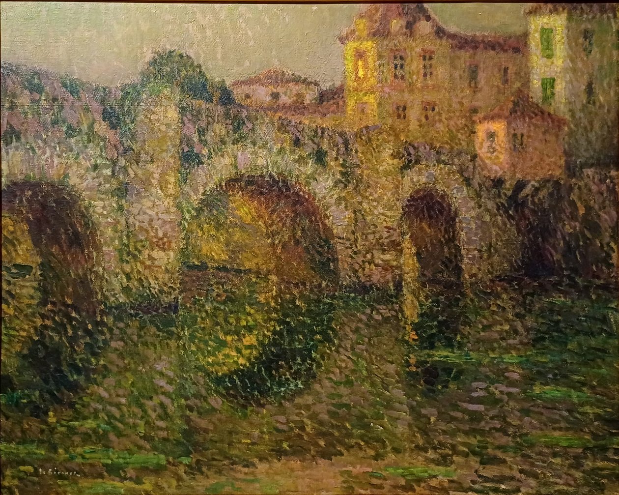 El puente de Clisson al atardecer de Henri Le Sidaner