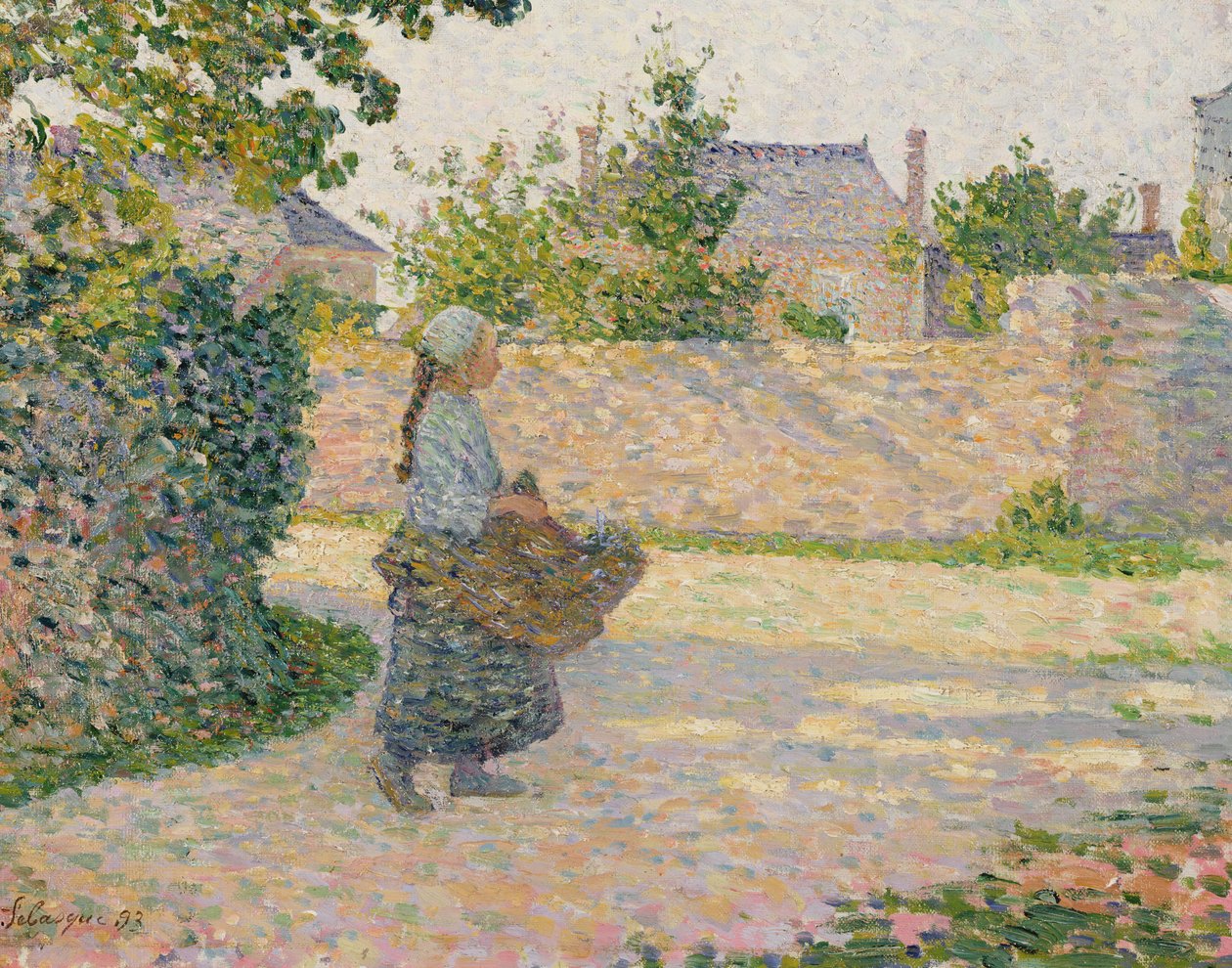 Campesina regresando al pueblo, 1893 de Henri Lebasque