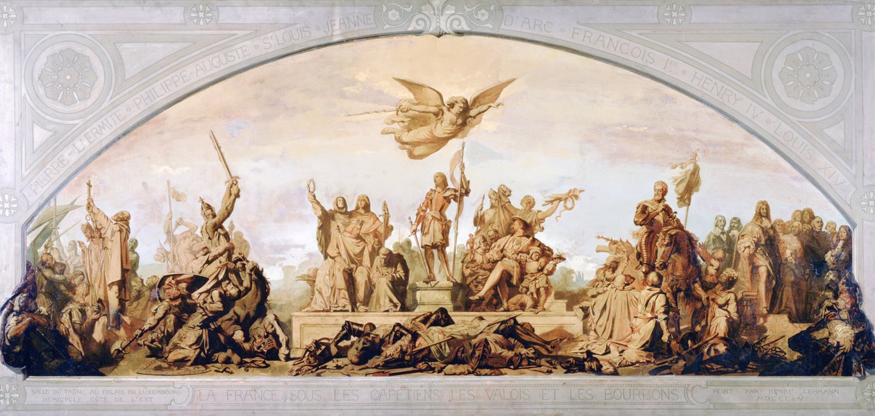 Francia bajo los Capetos, Valois y los Borbones, 1856 de Henri Lehmann
