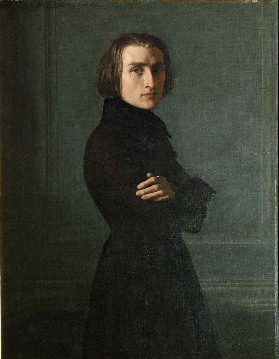 Retrato del Compositor Franz Liszt 1811-1886, 1839 de Henri Lehmann