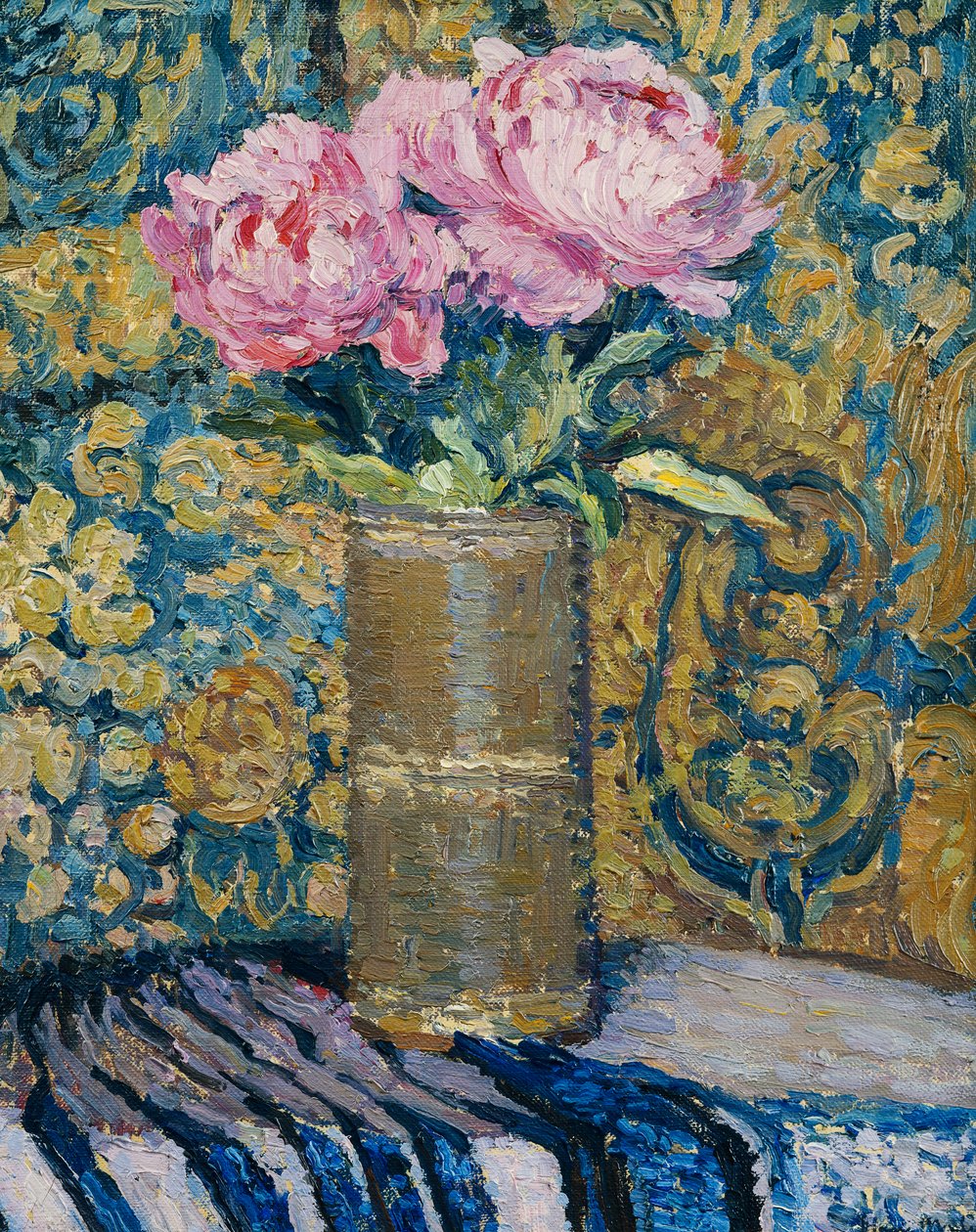 Ramo de peonías de Henri Martin