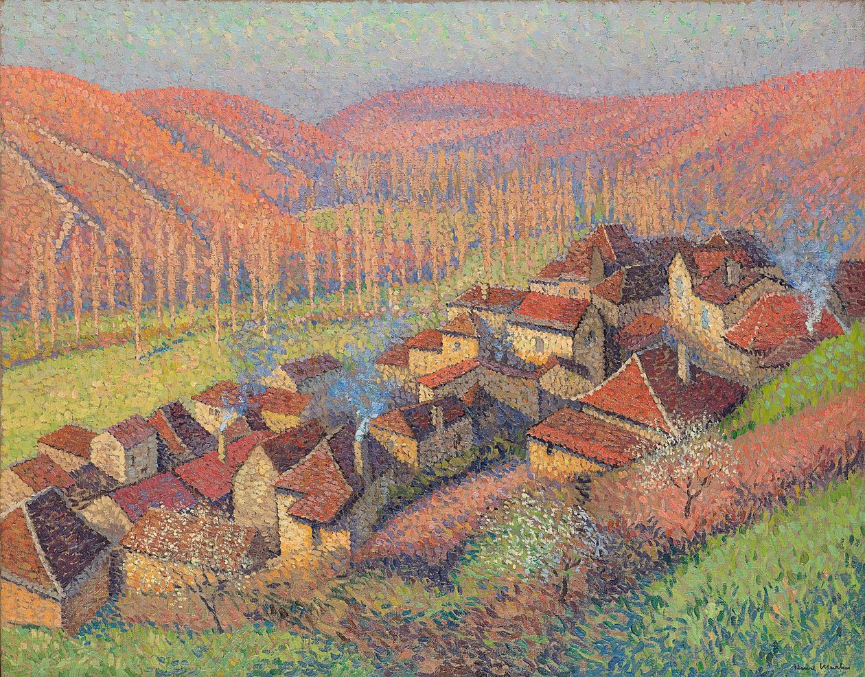 Vista del centro de Labastide du Vert, c.1940 de Henri Martin