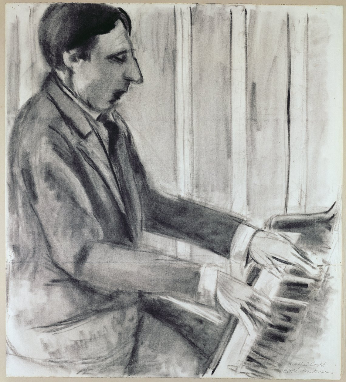 Alfred Cortot (pluma, tinta y acuarela) de Henri Matisse