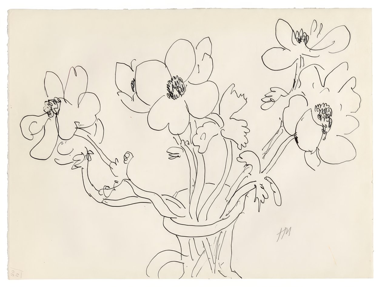 Anémonas en jarrón de Henri Matisse