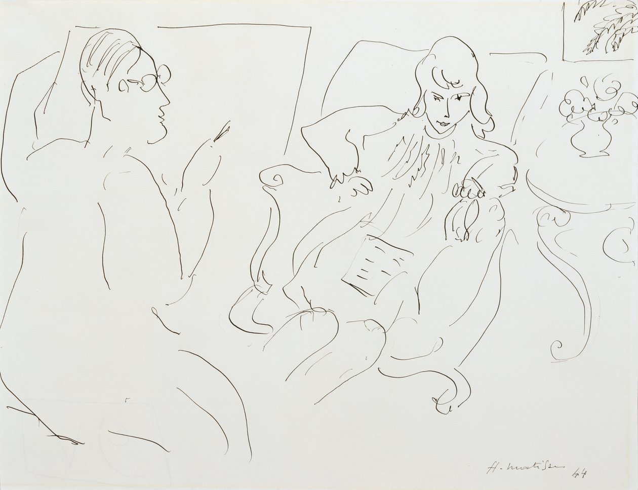 Artista con modelo de Henri Matisse