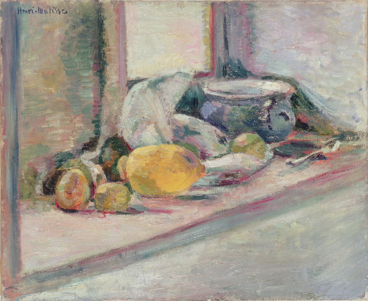 Maceta azul y limón de Henri Matisse