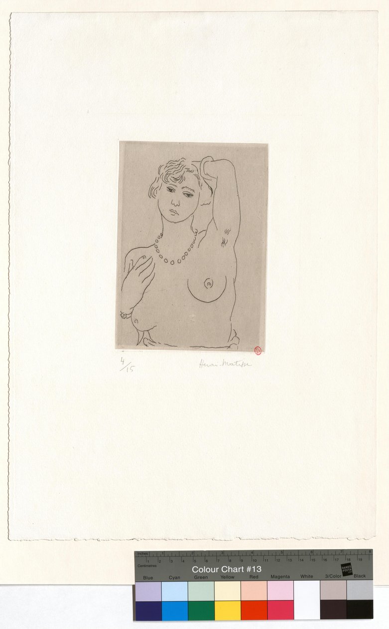 Busto de mujer con collar y pulsera de Henri Matisse
