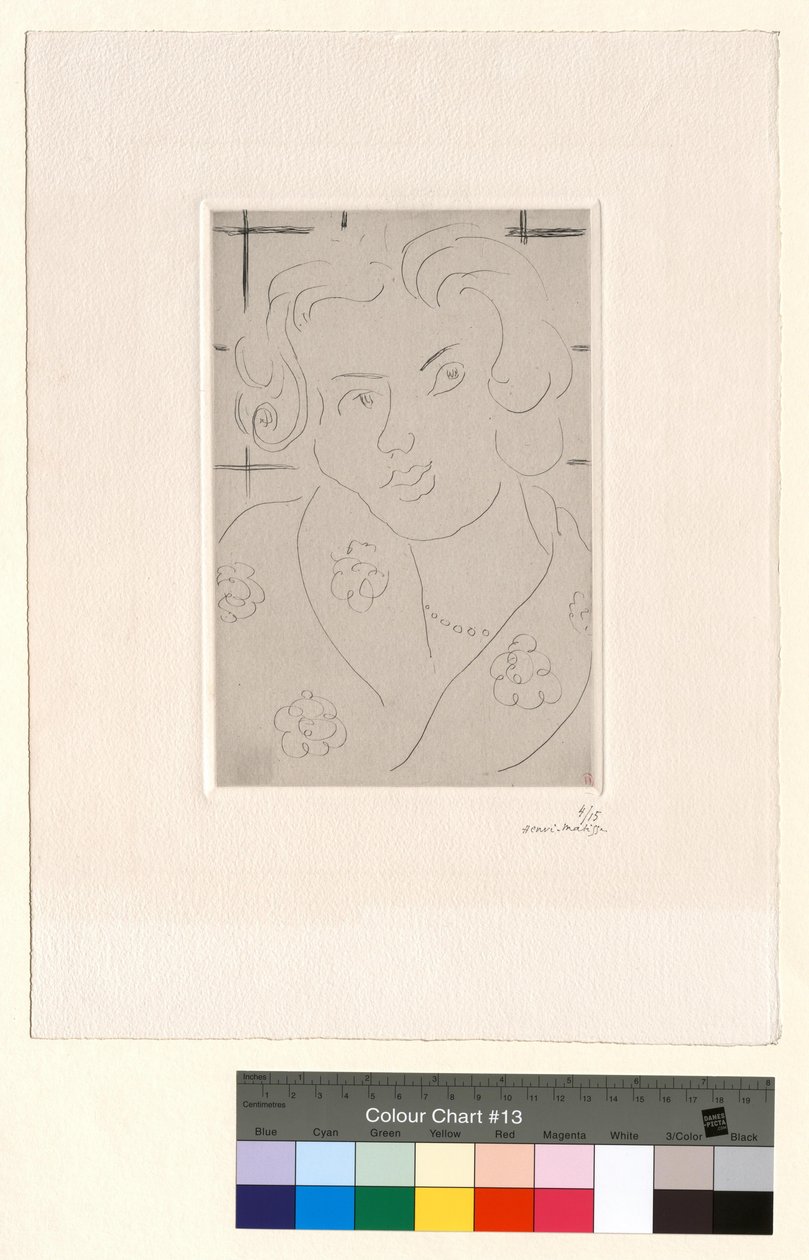 Busto, vestido floreado de Henri Matisse