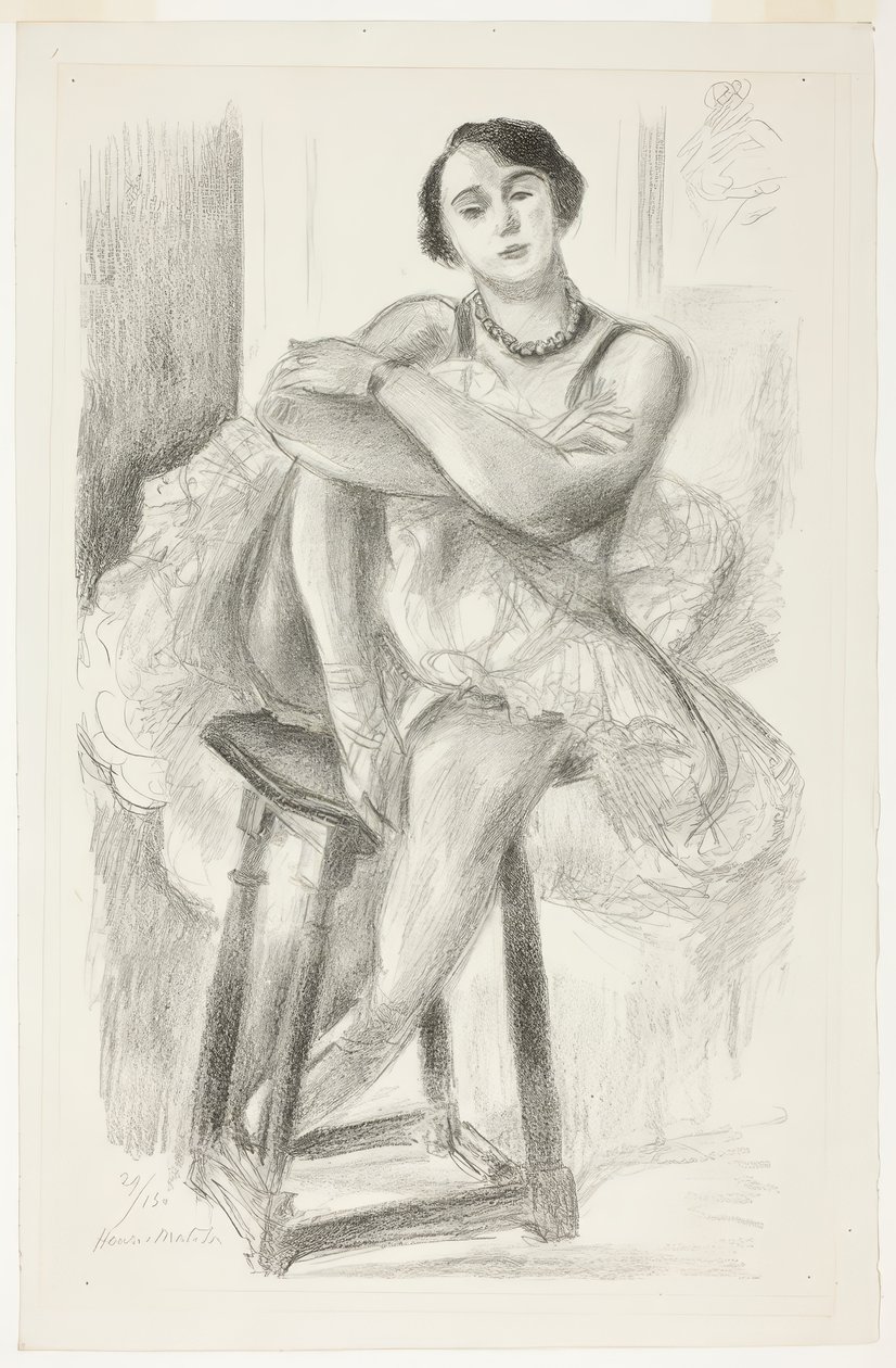 Bailarina sentada en un taburete, de Diez bailarinas de Henri Matisse