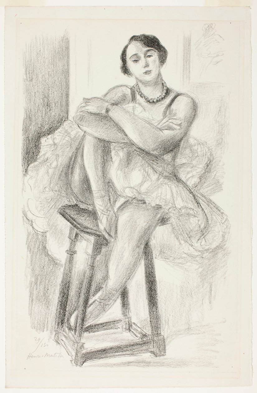 Bailarina sentada en un taburete, de Diez bailarinas de Henri Matisse