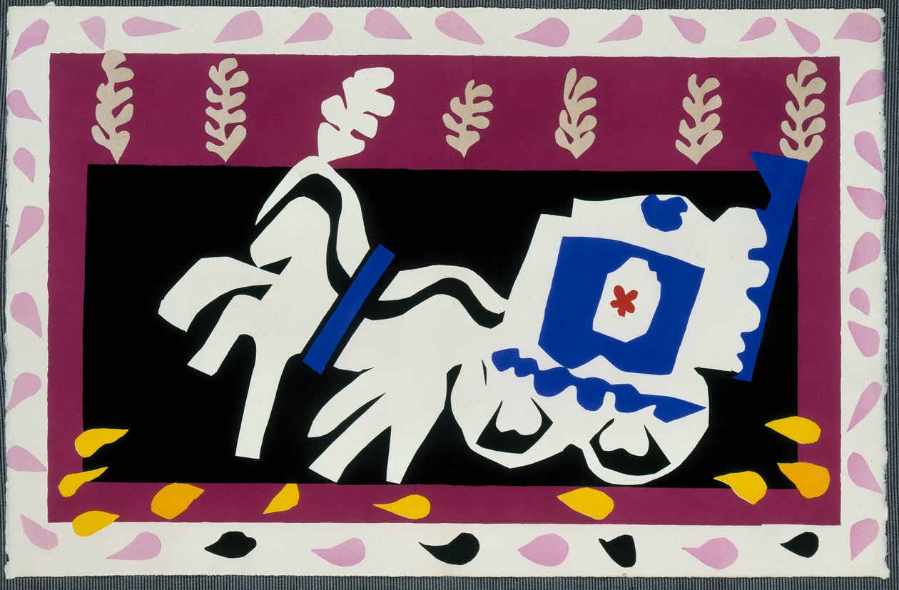 El entierro de Pierrot. De «Jazz». Lámina X. Págs. 70/71 de Henri Matisse