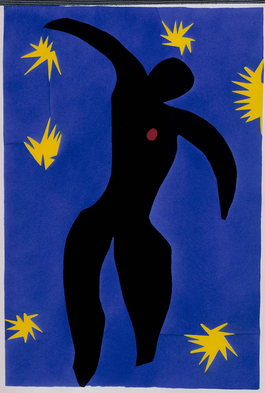 La caída de Ícaro. De "Jazz". Lámina VIII. P. 55 de Henri Matisse