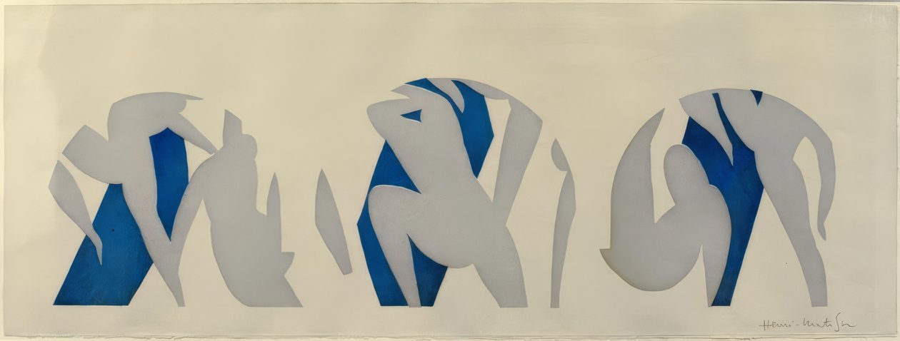El baile, gris, azul, blanco de Henri Matisse