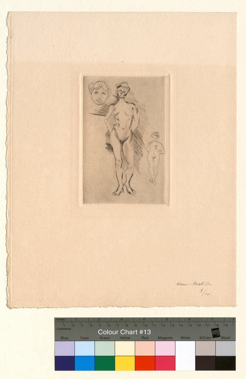 Dos desnudos, una cabeza de Henri Matisse