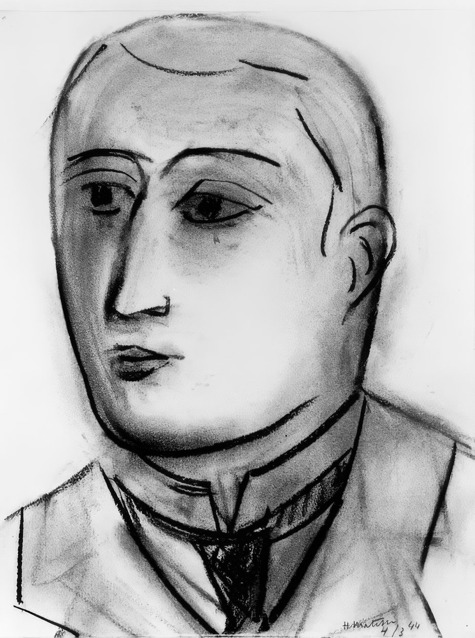 Estudio para el retrato de Guillaume Apollinaire de Henri Matisse