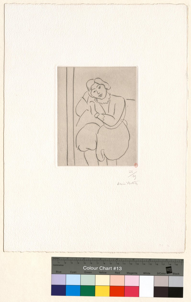 Mujer sentada, con la cabeza apoyada en la mano derecha de Henri Matisse