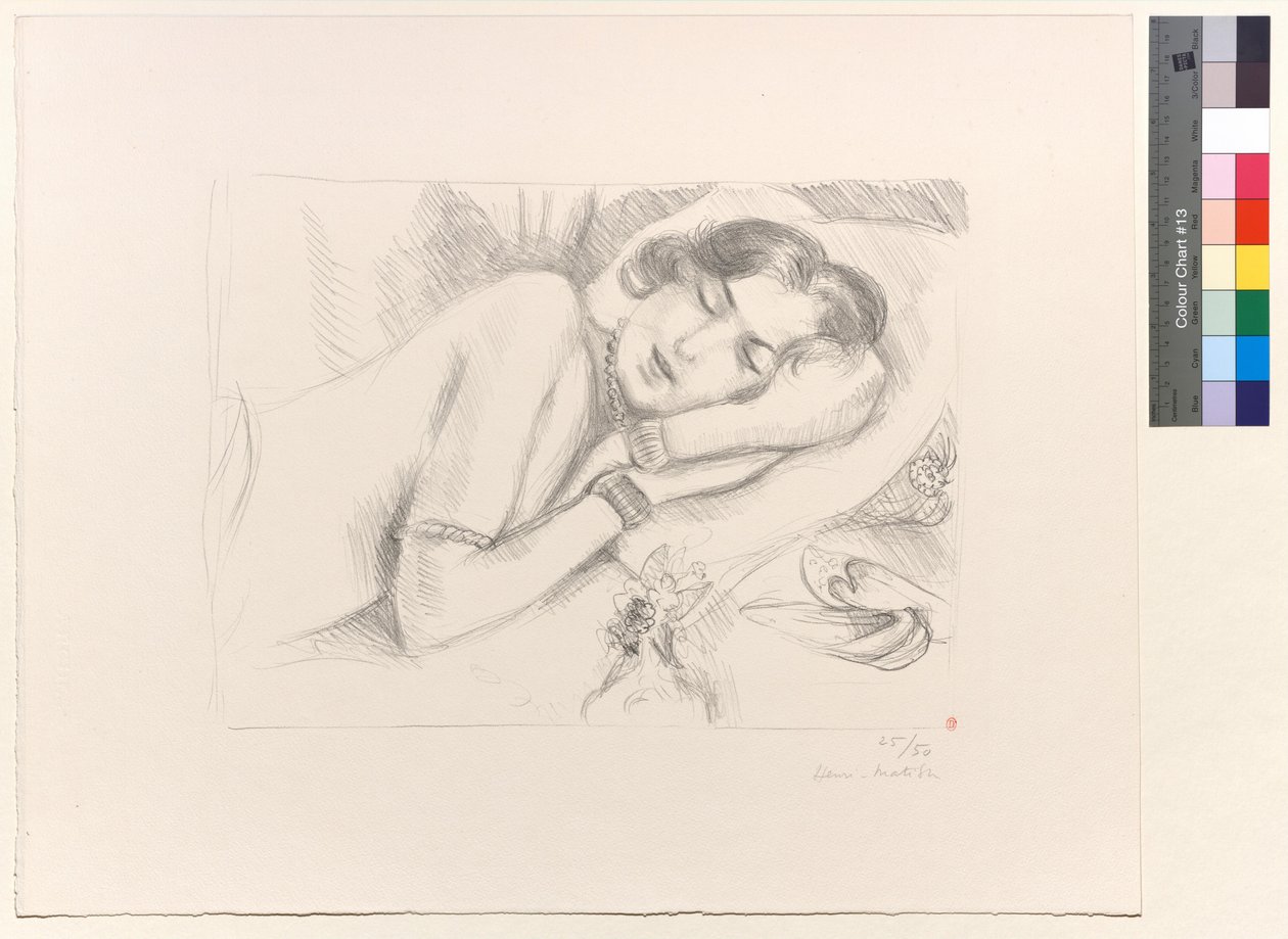 Figura dormida con babuchas de Henri Matisse