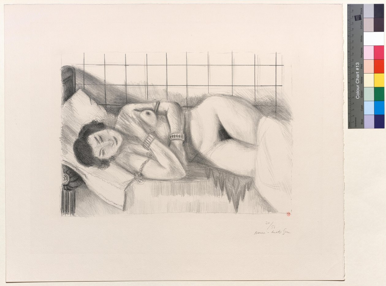 Figura dormida, chal sobre las piernas de Henri Matisse