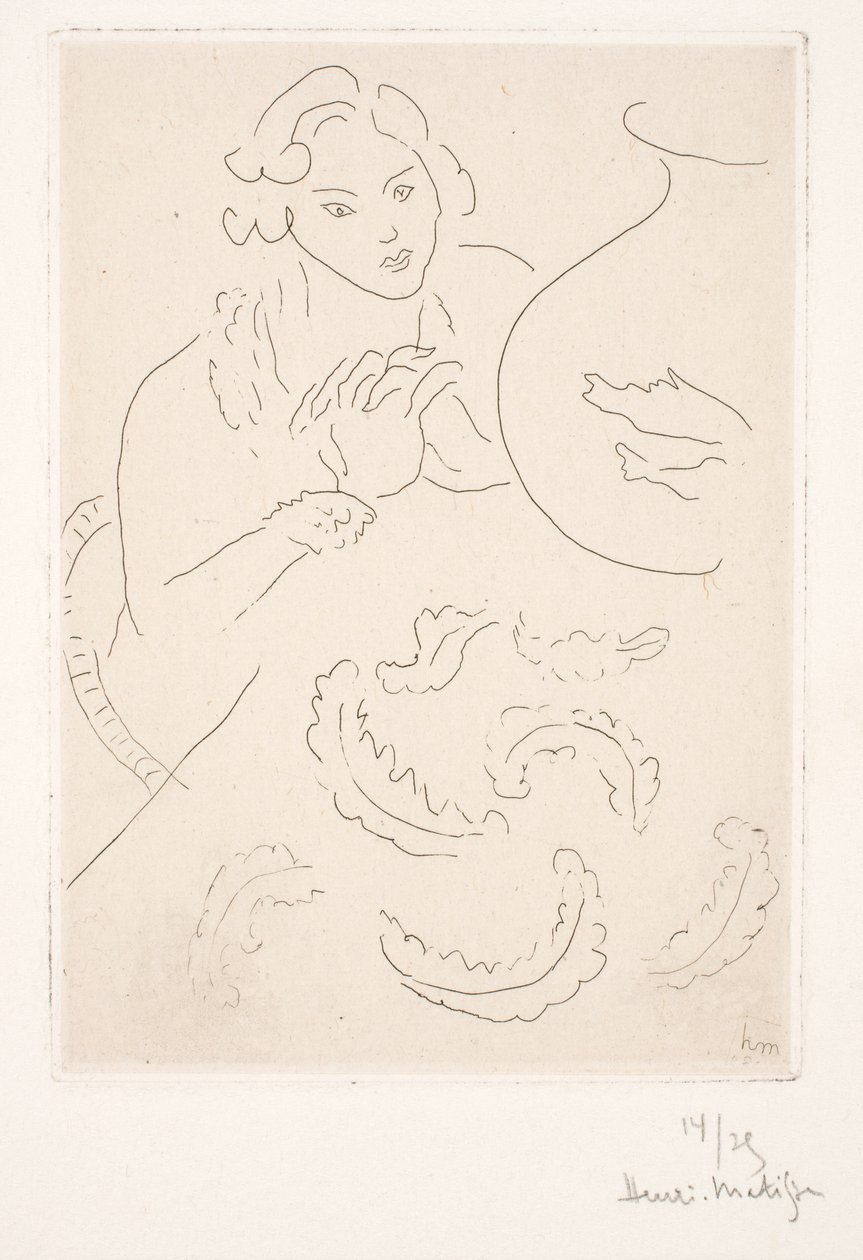 Figura junto a los peces dorados de Henri Matisse