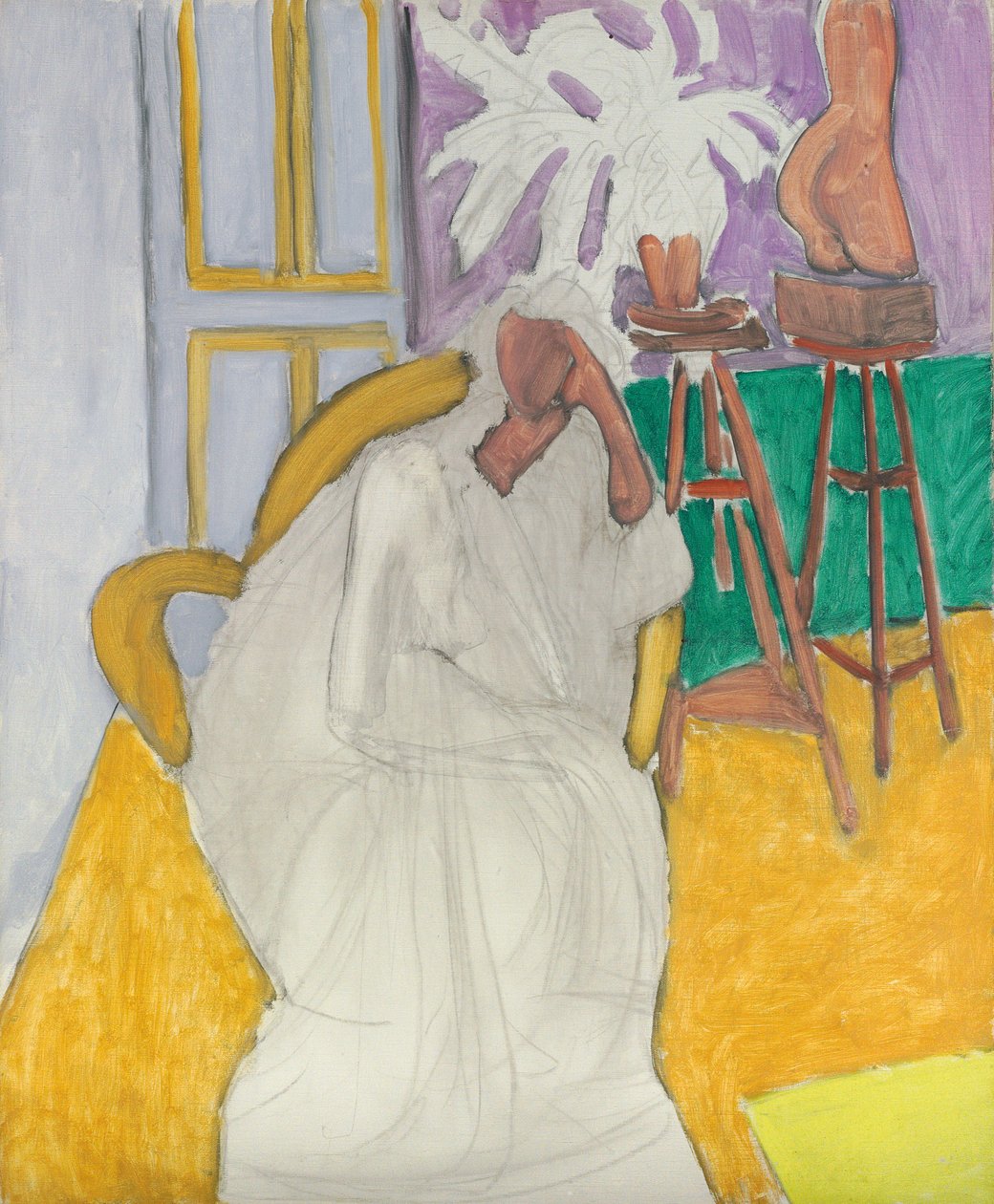 Figura sentada y torso griego (La Gandoura) de Henri Matisse