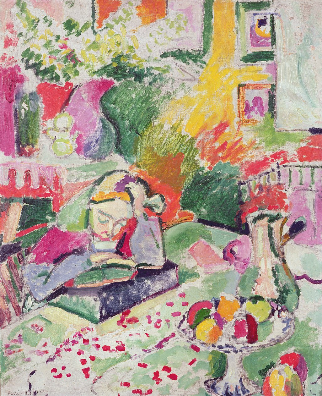 Chica leyendo (óleo sobre lienzo) de Henri Matisse