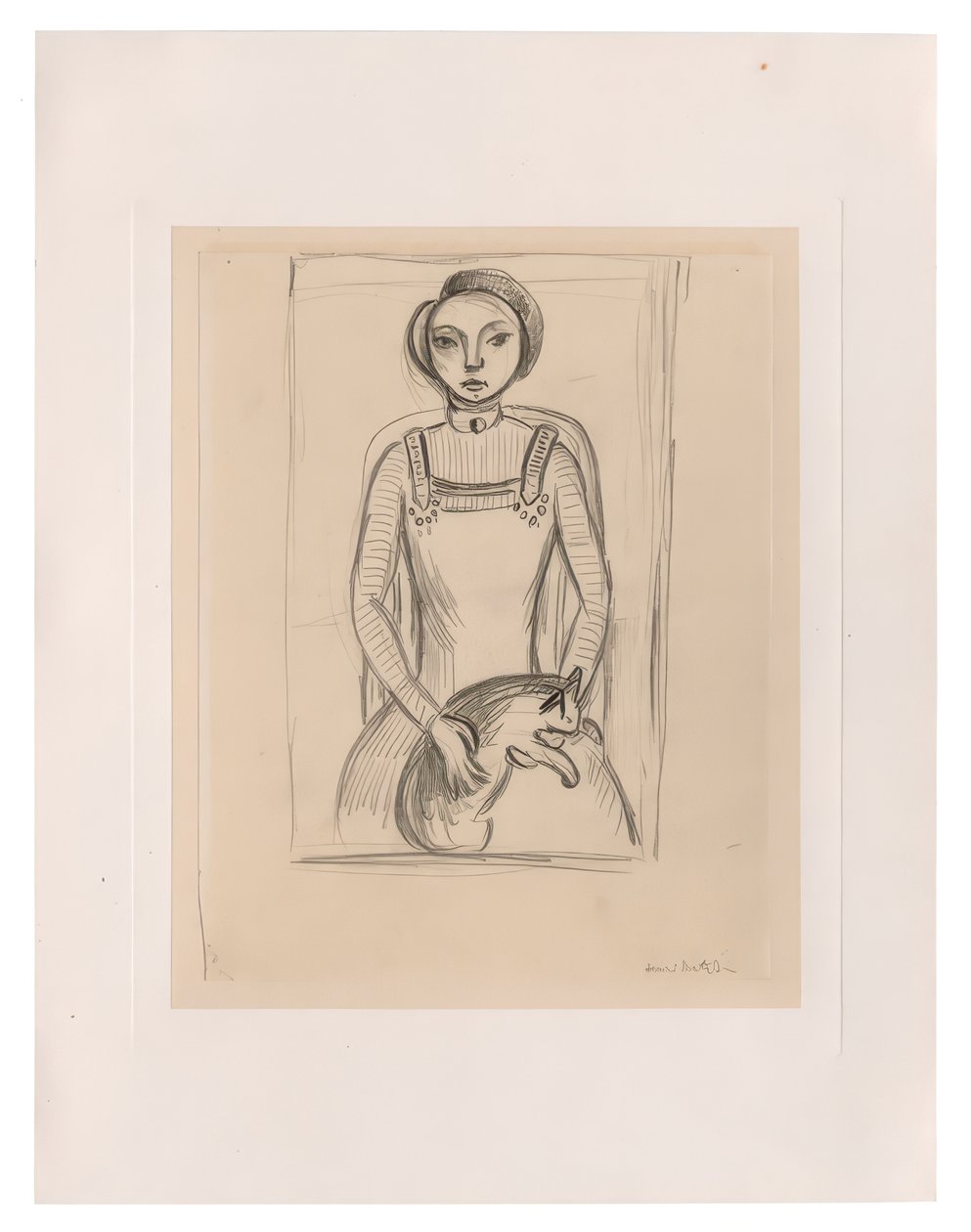 Chica con gato de Henri Matisse