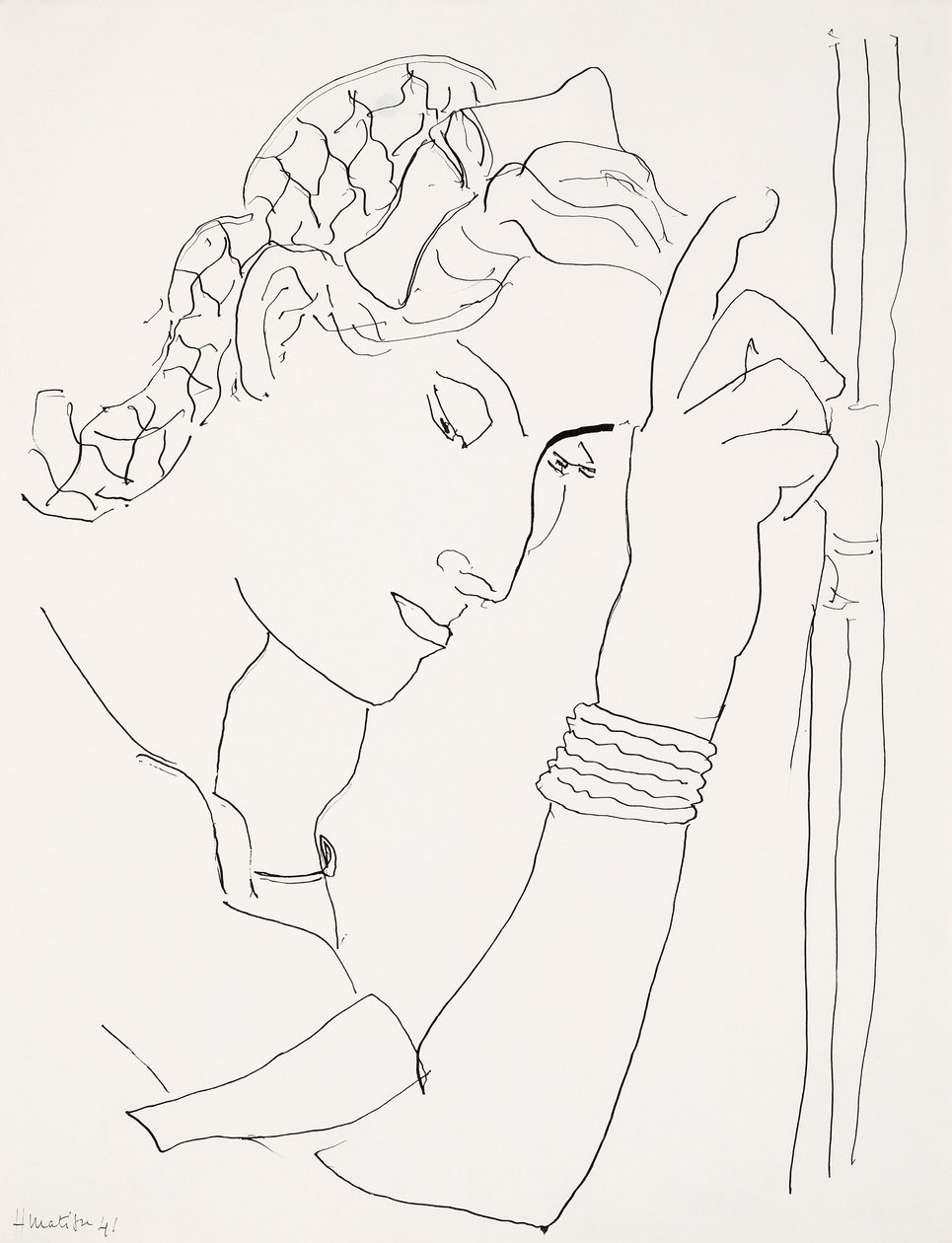 Cabeza de mujer de perfil de Henri Matisse