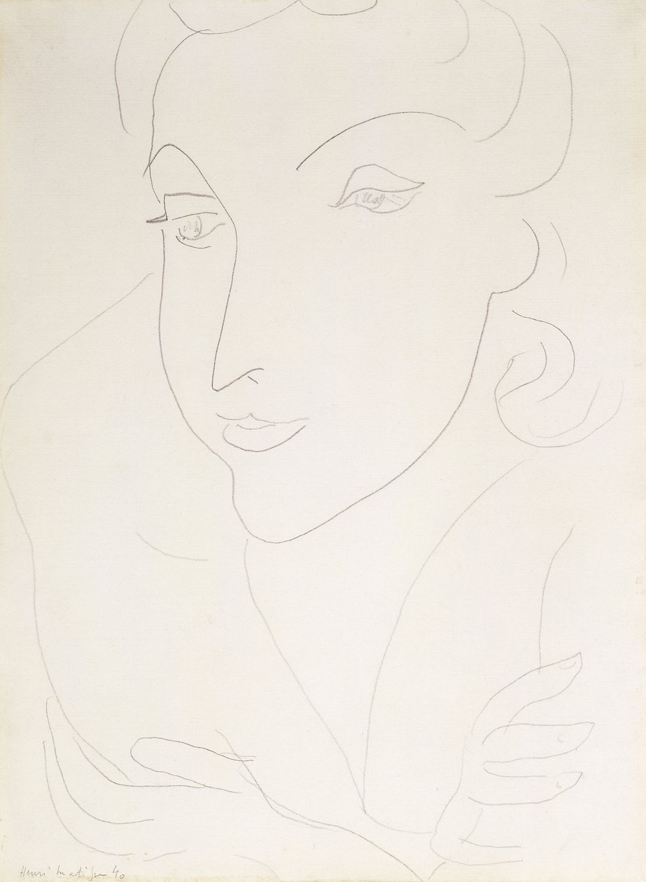 Cabeza de mujer joven de Henri Matisse