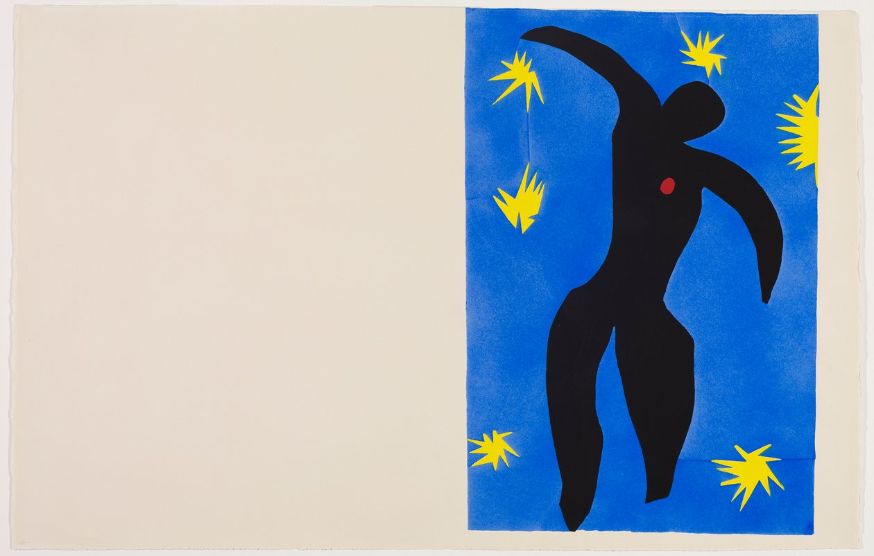 Icare, c.1943 (pochoir impreso en tinta de color sobre papel tejido) de Henri Matisse