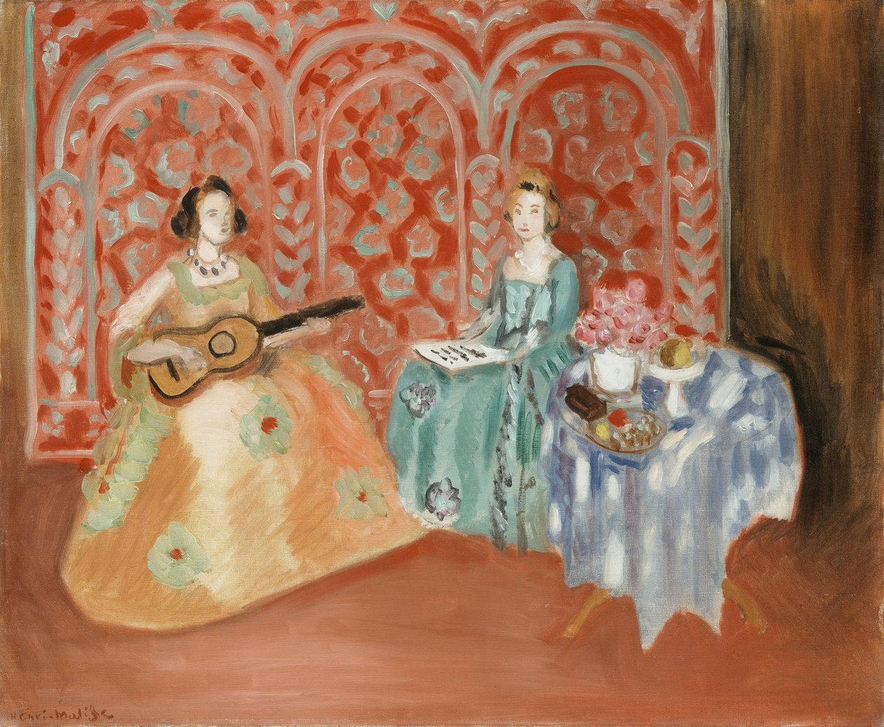 Interior - Dos figuras (Músicos) de Henri Matisse
